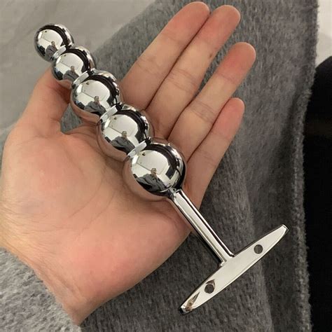 anal beads dildo stainless steel metal ball sex toys for women couples butt plug ebay