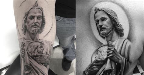 San judas tadeo tattoo color. Tatouages de San Judas Tadeo: histoire, significations ...