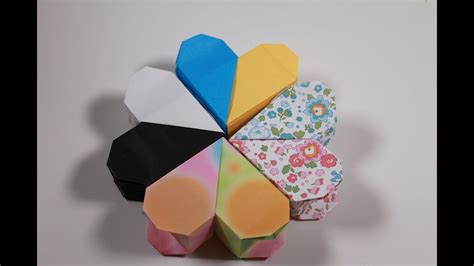 How To Origami Heart Box Youtube