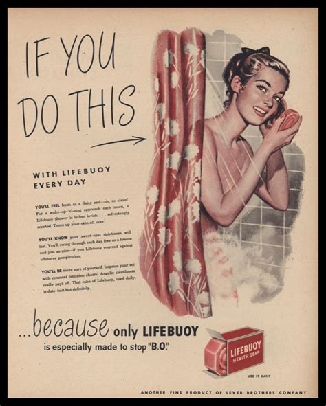 1947 Lifebuoy Soap Vintage Ad Steamy Vtg