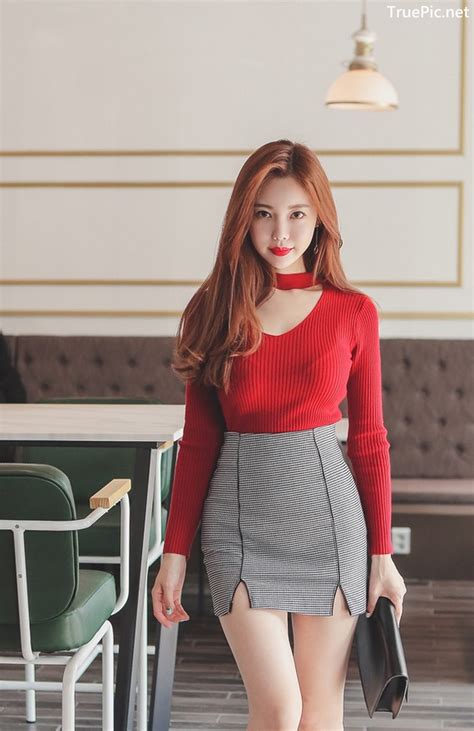 true pic korean fashion model hyemi office dress collection