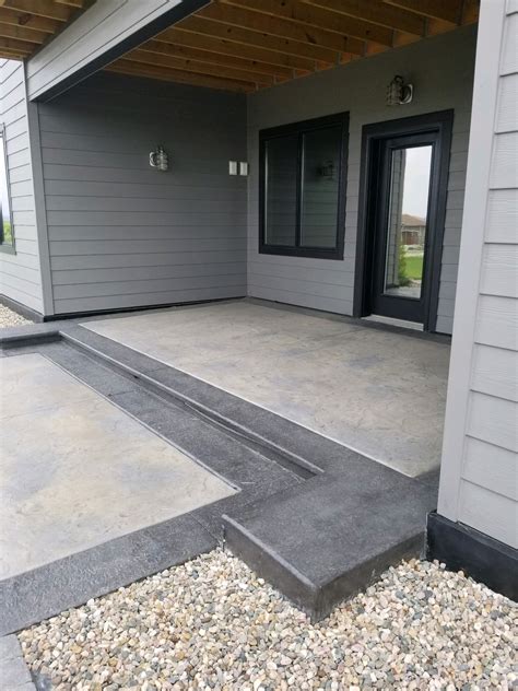 We did not find results for: Stamped concrete patio with step down to fire pit area ...