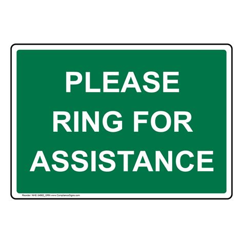 Customer Service Policies Sign Please Ring For Assistance