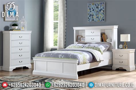 Tidak hanya bagus soal ketahanan, produk yang satu ini juga bagus dari segi fungsi. Model Tempat Tidur Putih Sederhana