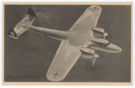 Dornier Do 17 Flying Pencil Wwii Spotter Card With Its Ex Flickr