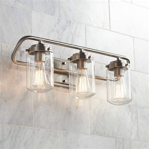 Nichols 24 Wide Brushed Nickel 3 Light Bath Light 47d98 Lamps Plus