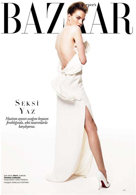 Gianluca Fontana Lenses Marique Schimmel For Harpers Bazaar Turkey June 2013 Cover Story