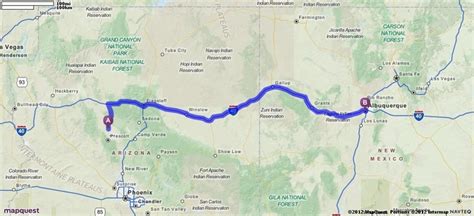 Driving Directions From Chino Valley Arizona To Albuquerque New