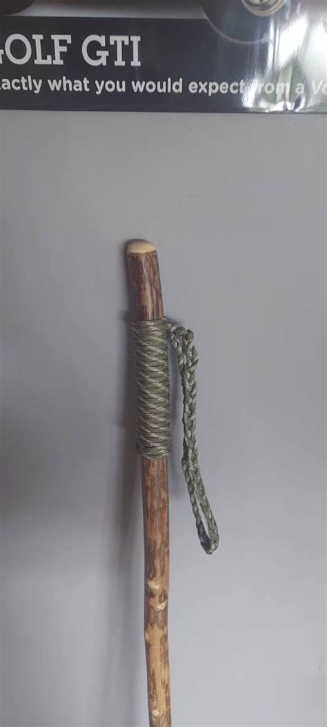 Handmade Hazel Hiking Rambling Walking Stick With Paracord Etsy