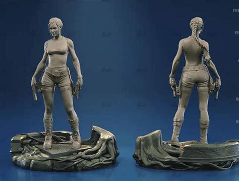 Lara Croft 3d Print Figure Model Kits Unpainted Unassembled Garage Kits