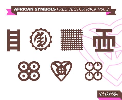 African Symbols Free Vector Pack Vol 3 Vector Art And Graphics