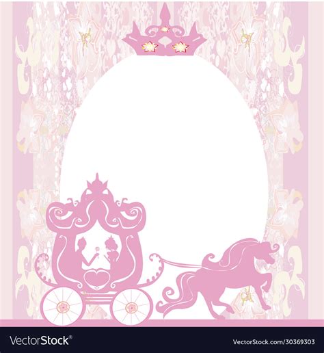 Vintage Carriage Invitation Royalty Free Vector Image