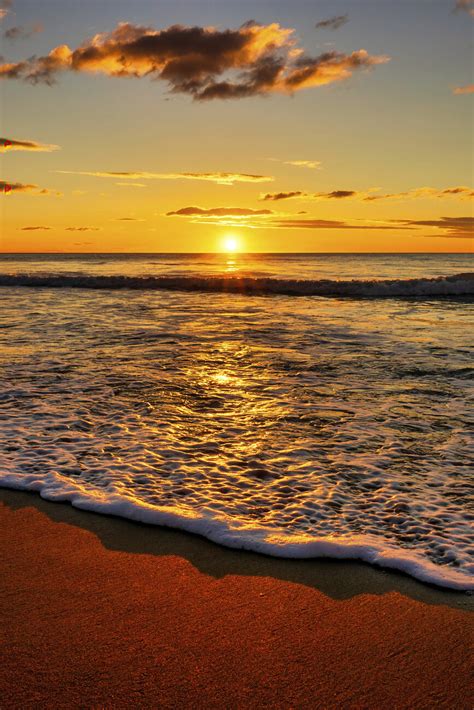 Beach Sunset Landscape Seascape Nature Coastal Coast Sunrise Posters