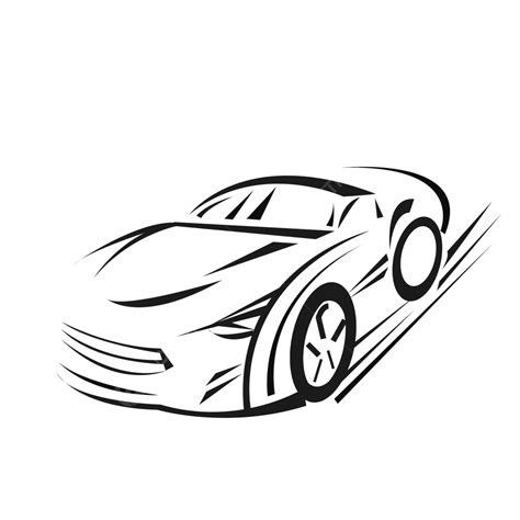 Line Drawing Dynamic Car Car Drawing Wing Drawing Line Drawing Png