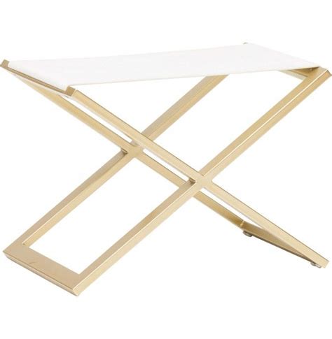 A collection of four ottomans that also includes a cube, cocktail, xl cocktail, and 45 xl square. Acadia Crocodile Bench, White | Accent chairs for living ...