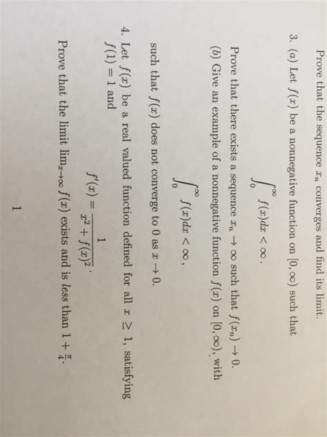 solved prove that the sequence xn converges and find its