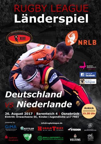 Das land ist nicht nur ein beliebtes. Rugby League Länderspiel - Deutschland vs. Niederlande