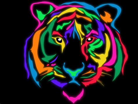 Tiger Neon Color 01 By 1st Design On Dribbble