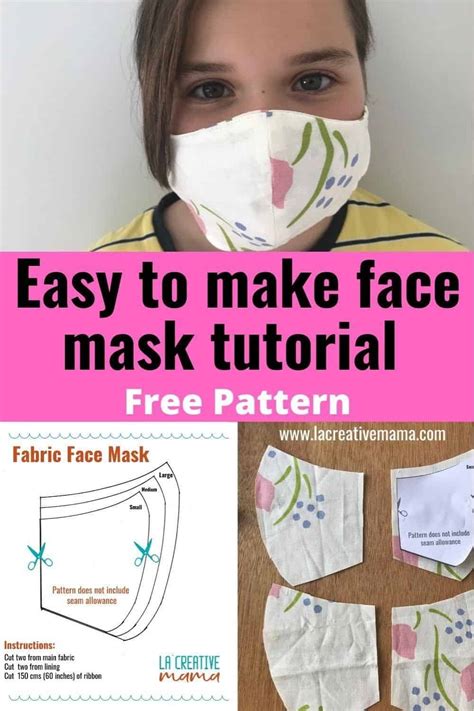 How To Make A Fabric Face Mask La Creative Mama