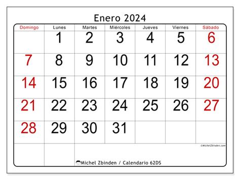 Calendario Enero De 2024 Para Imprimir “50ds” Michel Zbinden Ve