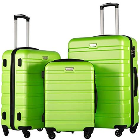 Coolife Luggage 3 Piece Set Suitcase Spinner Hardshell Lightweight Tsa