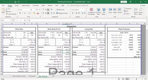 N3c dashboards building material prices. Building Construction Rate Analysis Excel | Building Cost ...