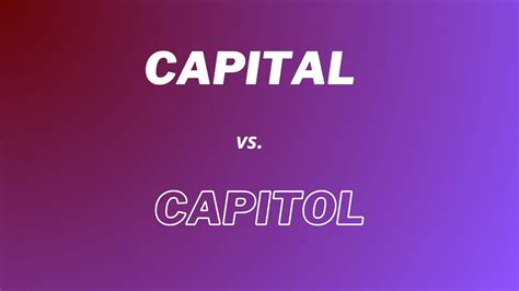 Capital Vs Capitol Teach English With Confidence