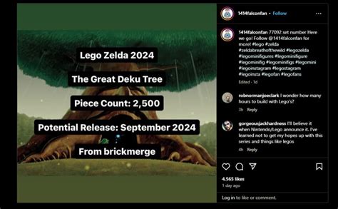 Rumors Suggest Legend Of Zelda Great Deku Tree Lego Set Releasing In