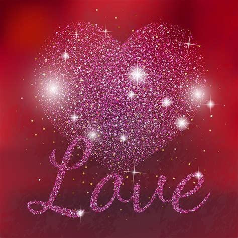 Maybe you would like to learn more about one of these? Pink Sparkles Heart On Red Background. Pink Glitter Heart ...