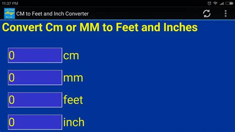 Cm Mm To Inch Feet Meter Converter Tool Apk For Android Download
