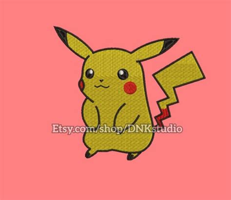 Pokemon Pikachu Machine Embroidery Design 6 Sizes Instant Etsy