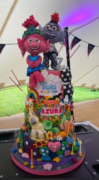 Alesha Dixons Daughter Azuras Trolls Themed Birthday Cake Is Out Of