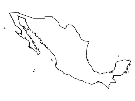 Mexico Outline Map Blank Maps Repo
