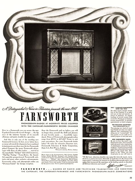 Golden Age Radio Advertisement Gallery Farnsworth Radio Ad 06 In 2023