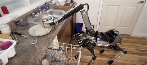 Boston Dynamics Robot Giraffe Does Chores Around House Time
