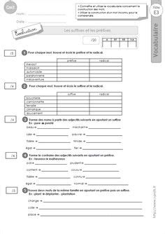 Evaluation VOCABULAIRE CM2:Les champs lexicaux | ecole | Champ lexical ...