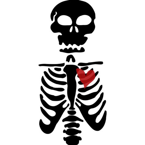 Heart Skeleton Free Svg