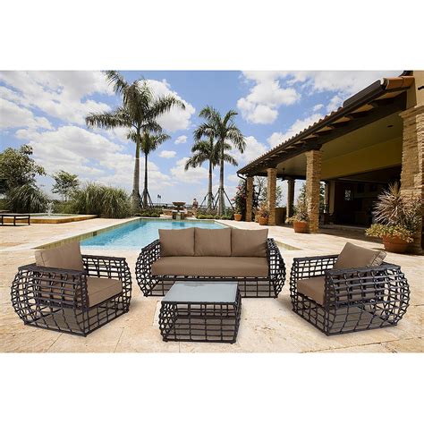 Prepare to lounge and chat away in the capella outdoor 2pc chair set. Sofa for Hanover Outdoor Furniture Soho 4-Piece Modern ...