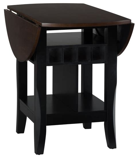 Braden Antique Black 48" Round Extendable Drop-Leaf ... International concepts traditional round hardwood counter height dining table in rich mocha.
