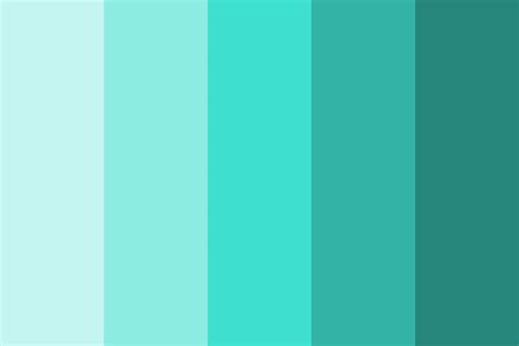 Tones Of Turquoise Color Palette Turquoise Color Palette Color Names