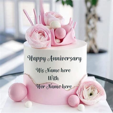 Express your love and affection in a new way. happy anniversary cake with name edit | Happy anniversary ...