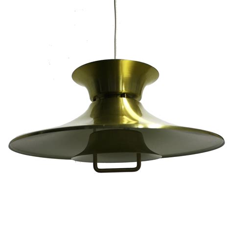 Mid Century Brass Scandinavian Pendant Light 1970s 80013