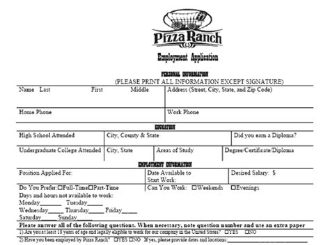 Pizza Ranch Employee Login