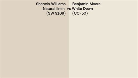 Sherwin Williams Natural Linen SW 9109 Vs Benjamin Moore White Down