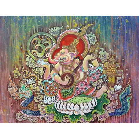 Famous Ganesha Abstract Art For Sale L Royal Thai Art
