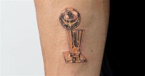 Look Javale Mcgee Gets Larry Obrien Trophy Tattoo