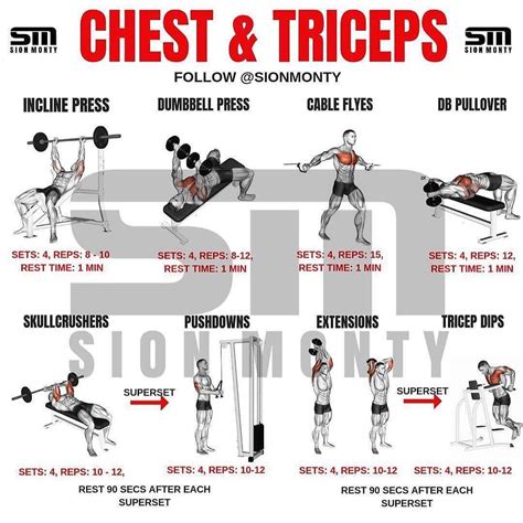 🔥chest And Tricep Workout Routine🔥 By Sionmonty Give It A Go This Week 💪🏽 Followtips