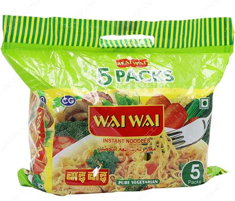 Wai Wai Vegetable Brown Instant Noodles 75 Gm Pack Of 5 Buy Online At