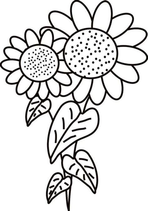 We noticed you're located in new zealand. Fancy Sunflower Coloring Page - Download & Print Online ...