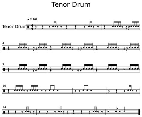 Tenor Drum Sheet Music For Drum Set